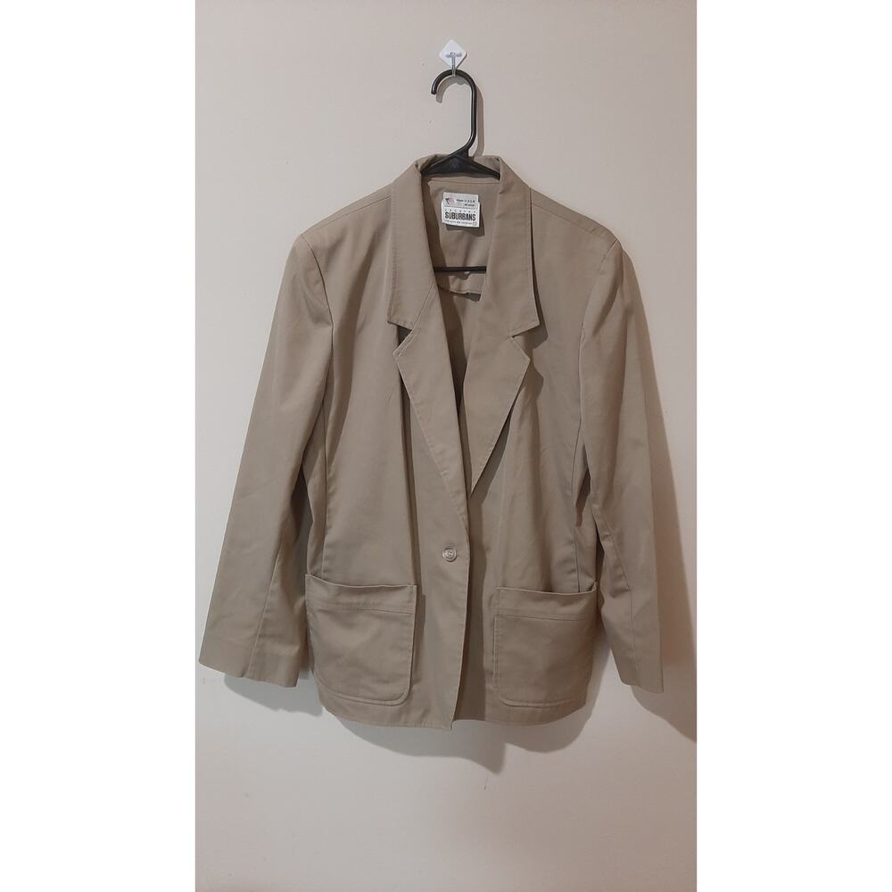 Country Suburbans Blazer Jacket Women's Button Front Long Sleeve